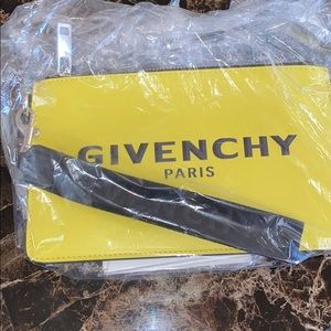 NWT Givenchy Pouch/Wristlet Yellow Wallet Unisex